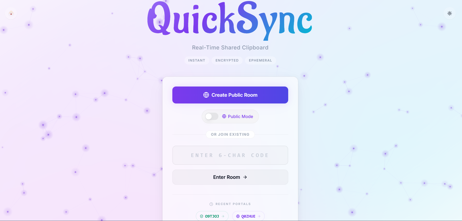 Quick Sync light mode